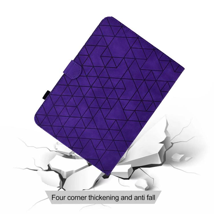 Funda de cuero inteligente con diseño de rombos de TPU para Samsung Galaxy Tab S10 FE+ (morado)