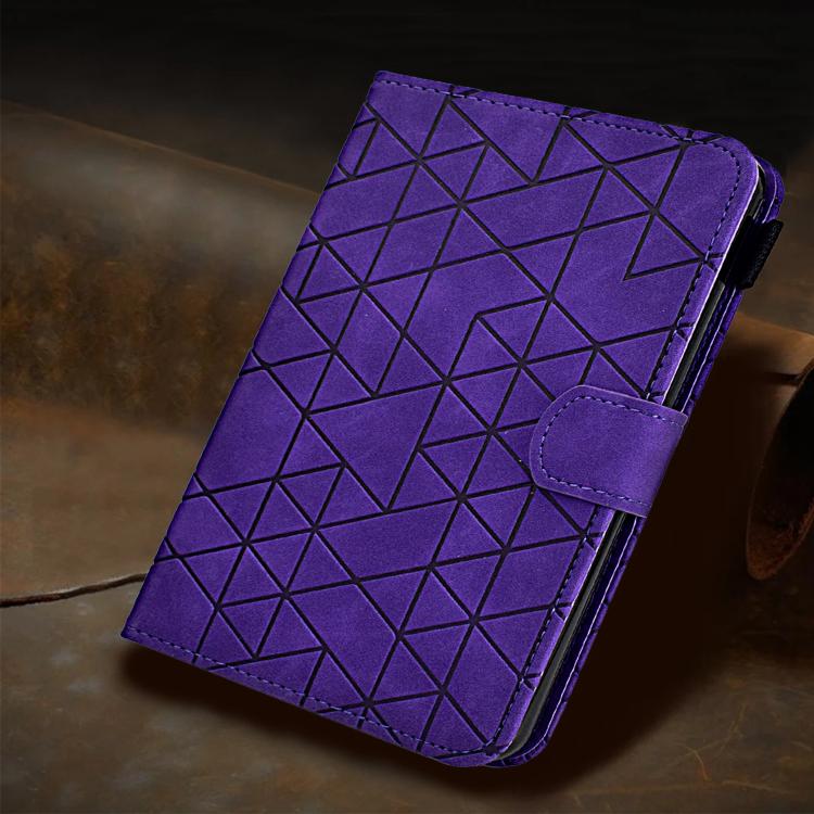 Funda de cuero inteligente con diseño de rombos de TPU para Samsung Galaxy Tab S10 FE+ (morado)