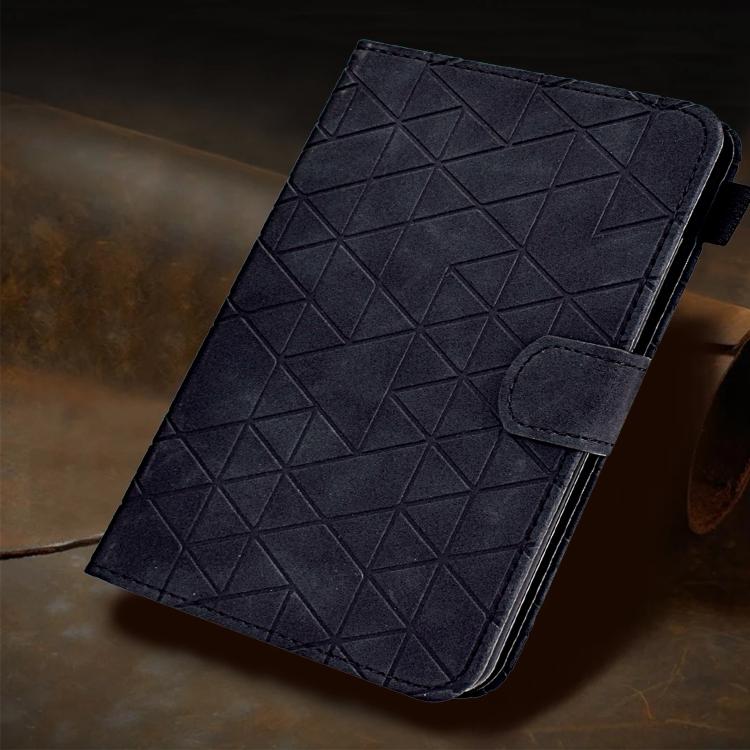 Funda de cuero inteligente con diseño de rombos de TPU para Samsung Galaxy Tab S10 FE+ (negra)