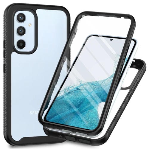 Funda Protectora para Samsung Galaxy A34 5G TPU PC Pet Transparente Integrada Dos Capas (Negro)