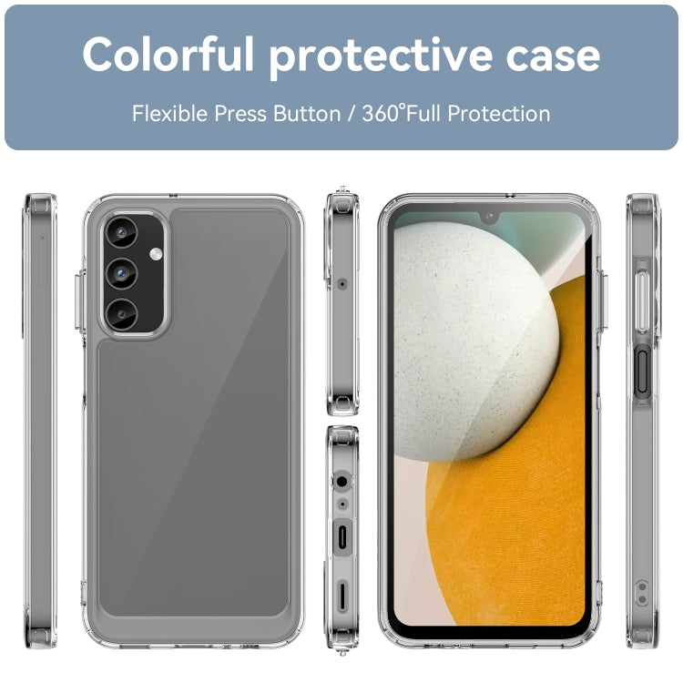 Caja de Teléfono Híbrida Samsung Galaxy A05S Acrílica TPU Serie Colorida (Transparente)