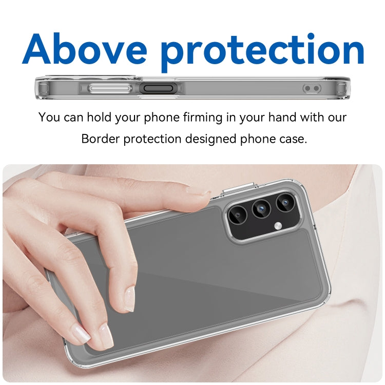 Caja de Teléfono Híbrida Samsung Galaxy A05S Acrílica TPU Serie Colorida (Transparente)