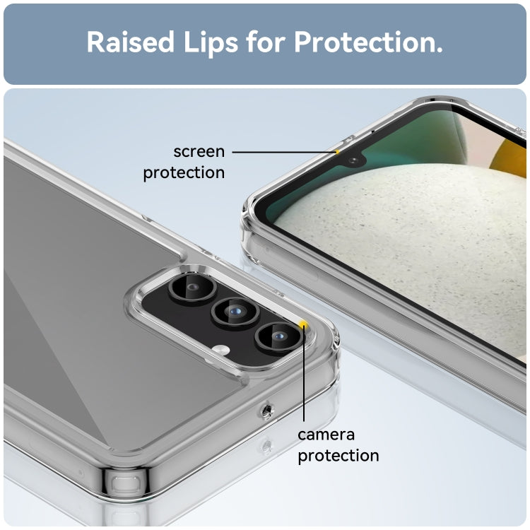 Caja de Teléfono Híbrida Samsung Galaxy A05S Acrílica TPU Serie Colorida (Transparente)