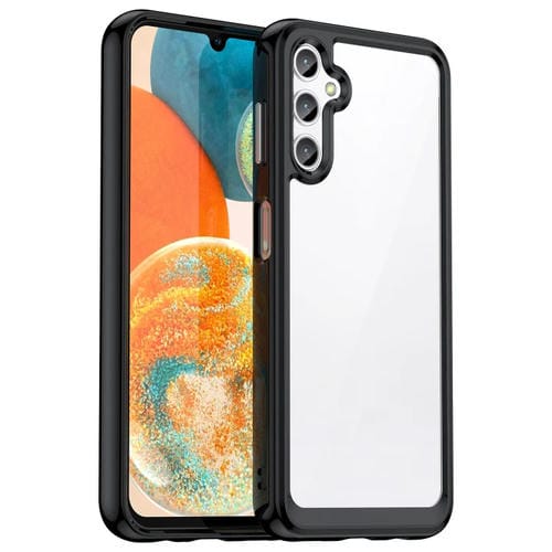 Funda para Teléfono Samsung Galaxy Jump 3 TPU Híbrida Acrílica Serie Colorida (Negro)