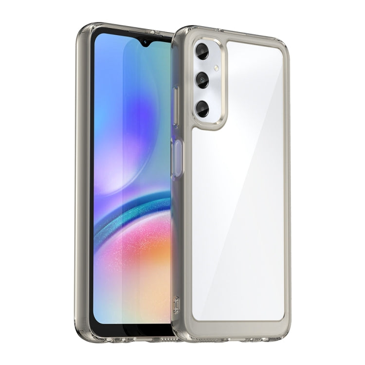 Caja de Teléfono Híbrida Acrílica TPU para Samsung Galaxy M14 4G Serie Colorida (Gris Transparente)