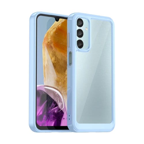 Caja de teléfono TPU híbrida acrílica Samsung Galaxy M15 serie colorida (Azul)
