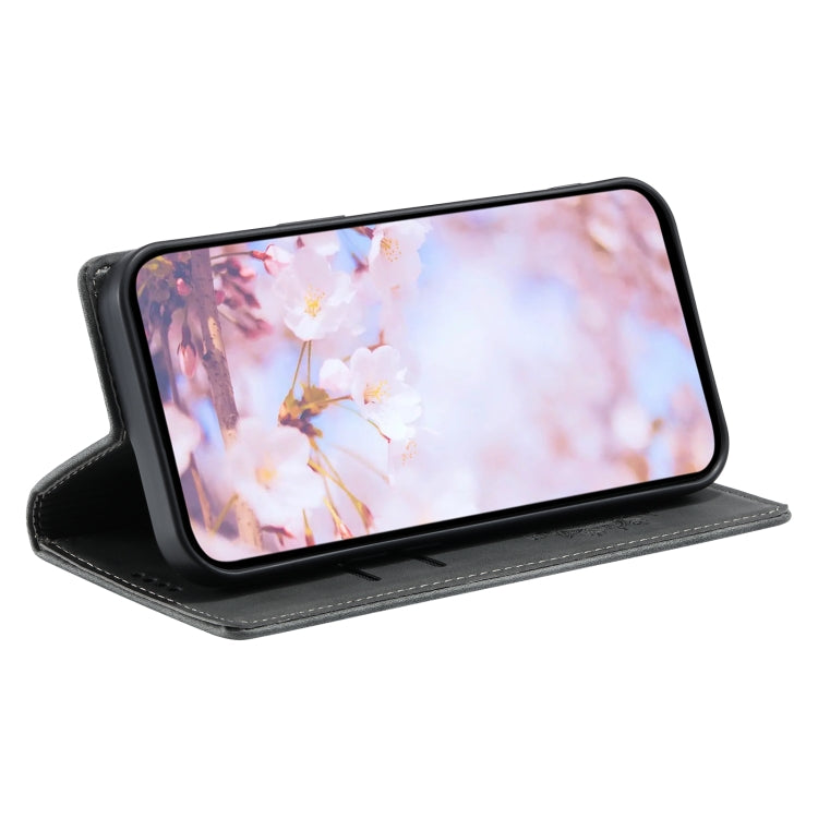 Estuche de Cuero Magnético Totem para Samsung Galaxy S10 En Relieve (Gris)