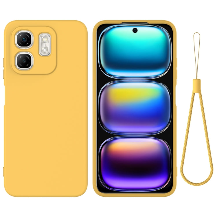 Funda Silicona Líquida para Infinix Hot 50I Cobertura Total a Prueba de Caídas (Amarillo)