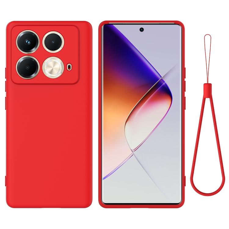 Funda Silicona Líquida para Infinix Note 40S a Prueba de Caídas (Rojo)