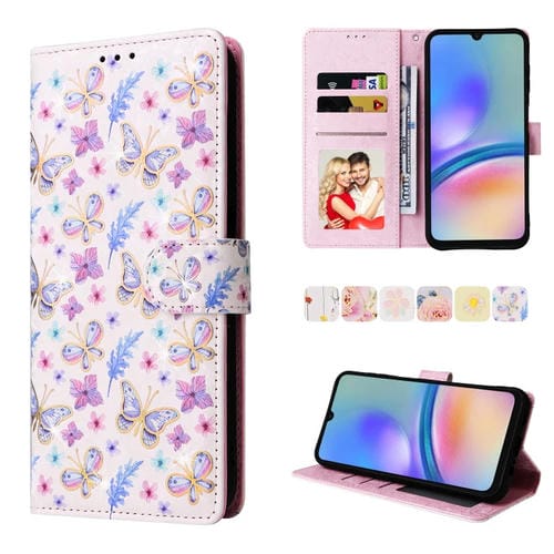 Funda de Cuero Samsung Galaxy A05S con Protección RFID y Pintura Bronceada (Pensamientos)
