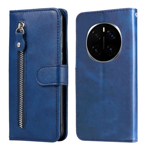 Funda Piel Sintética con Cremallera para Honor Magic7 Pro (Azul)