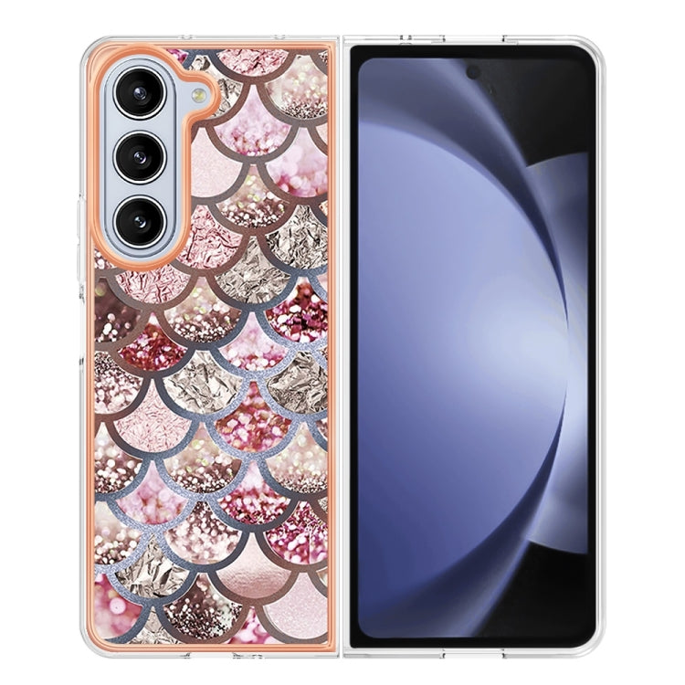 Caja de Teléfono Samsung Galaxy Z Fold5 5G Imd TPU con Galvanoplastia (Escamas Rosadas)