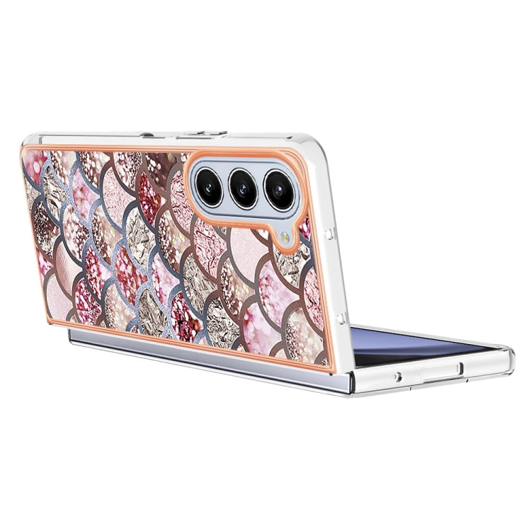 Caja de Teléfono Samsung Galaxy Z Fold5 5G Imd TPU con Galvanoplastia (Escamas Rosadas)