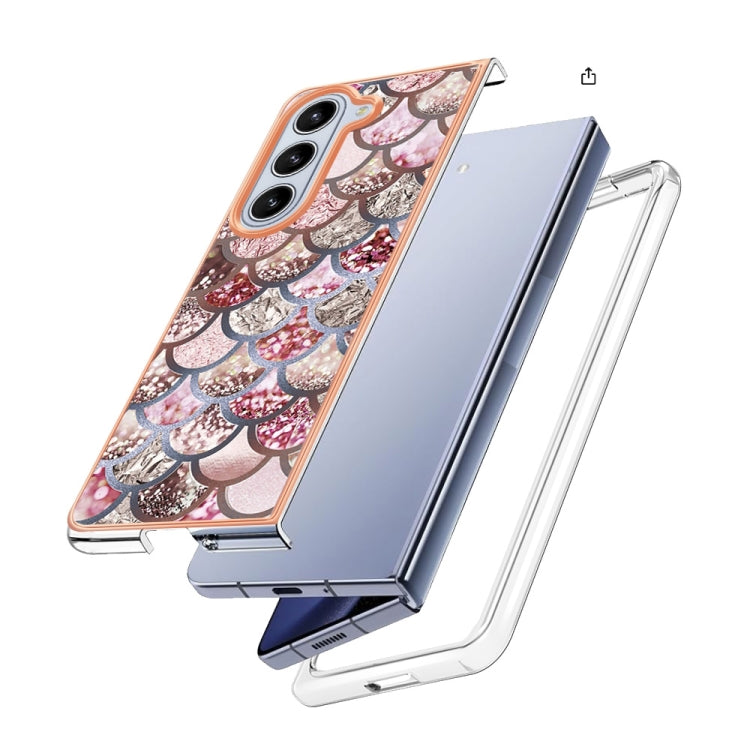Caja de Teléfono Samsung Galaxy Z Fold5 5G Imd TPU con Galvanoplastia (Escamas Rosadas)