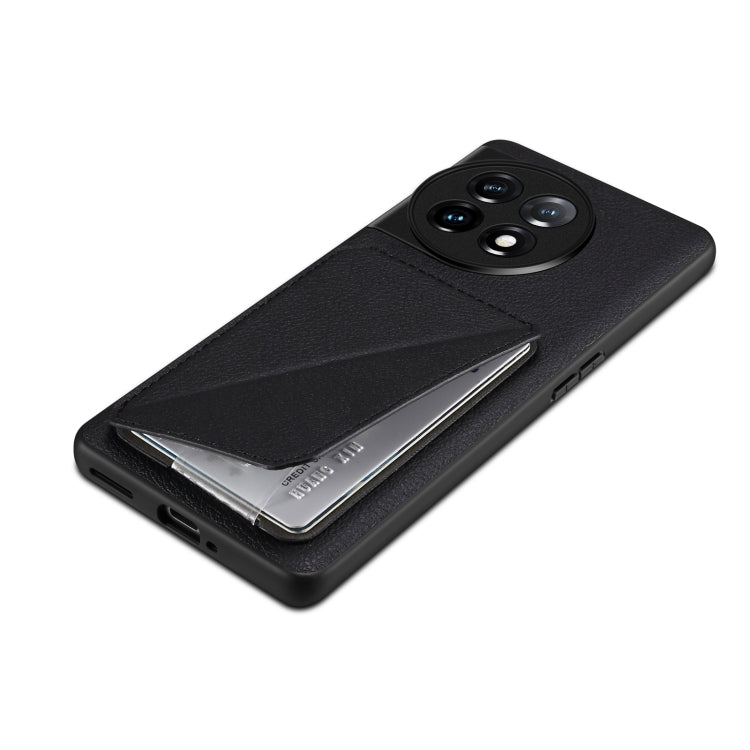 Funda Trasera OnePlus Ace 2 Pro 5G Denior Piel de Becerro Imitación con Soporte (Negro)