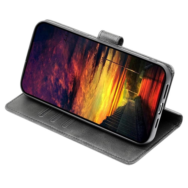 Funda de Cuero con Tapa y Hebilla para OnePlus Nord Ce 4 Lite 5G (Negro)