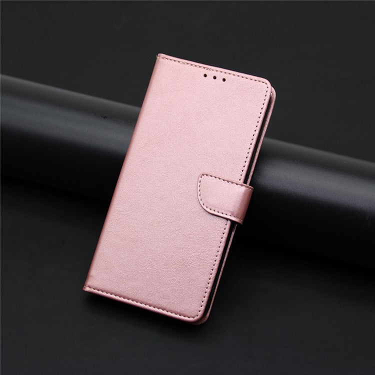 Funda de Cuero con Tapa y Hebilla para OnePlus Nord Ce 4 Lite 5G (Oro Rosa)
