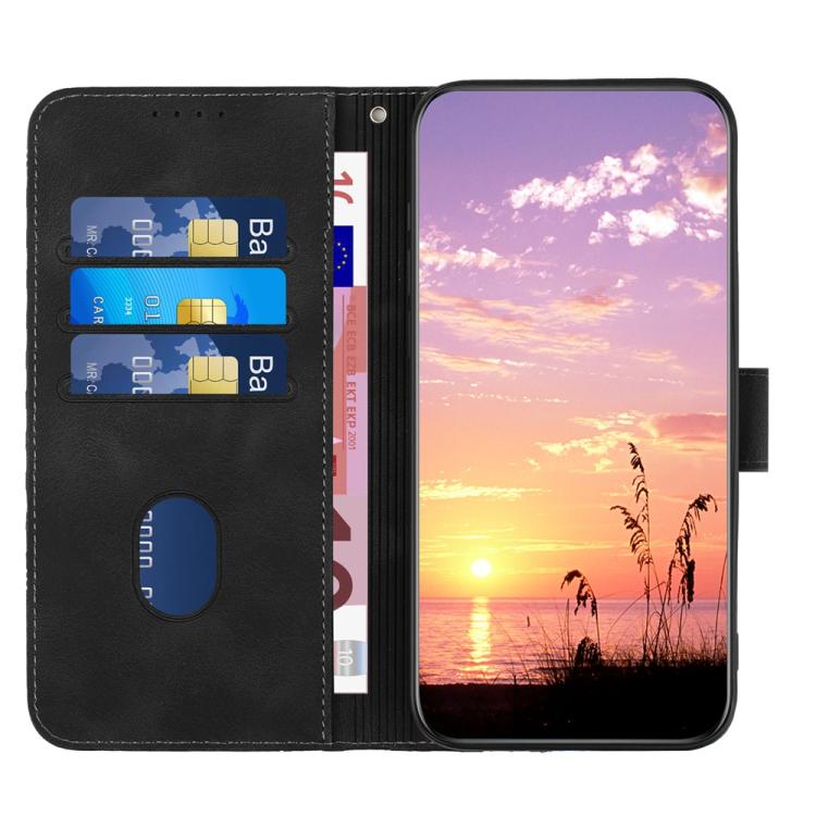 Funda de Cuero Huawei Nova 8 Se con Relieve Cabeza de Elefante y Cordón (Negro)