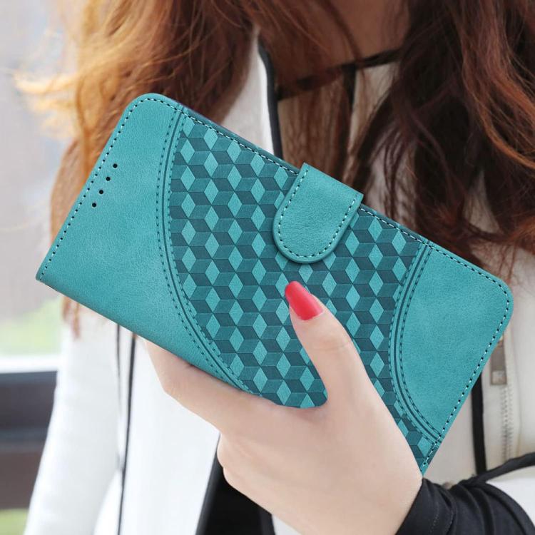 Funda de Cuero con Relieve Cabeza de Elefante para Huawei Nova 8 Se con Cordón (Azul Claro)