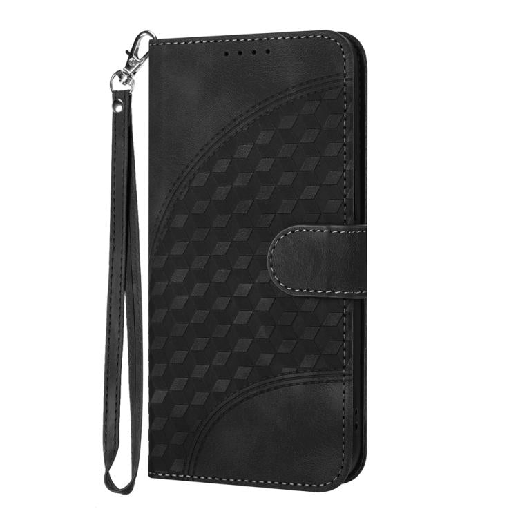 Funda de Cuero con Relieve Cabeza de Elefante para Huawei Nova 12 Pro / Nova 12 Ultra con Cordón (Negro)