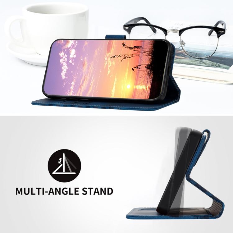 Funda de Cuero Huawei P60/P60 Pro con Relieve Cabeza de Elefante y Cordón (Azul Real)