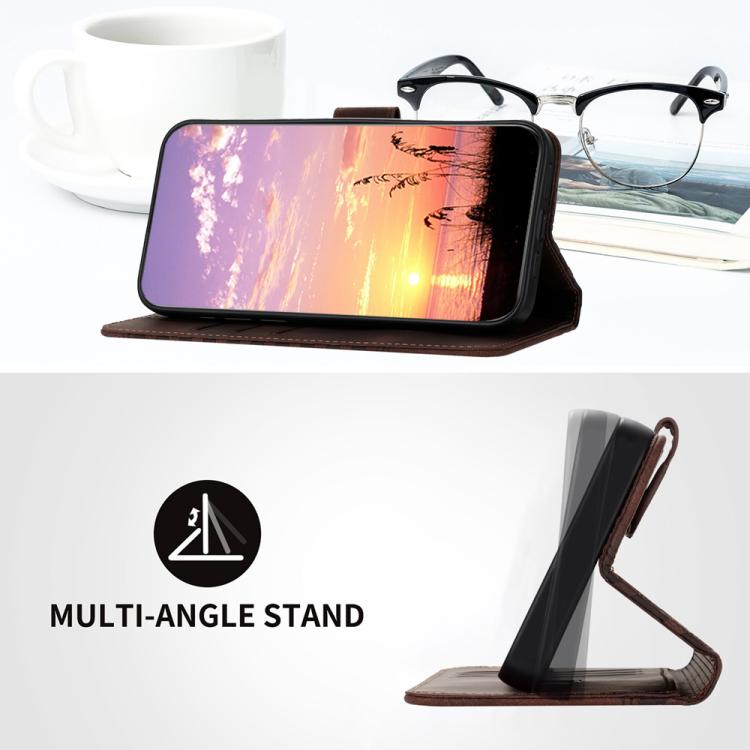 Funda de Cuero con Relieve Cabeza de Elefante para Huawei Enjoy 50 Nova Y70 con Cordón (Café)
