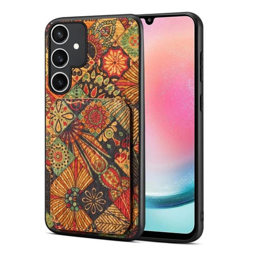 Funda para Teléfono Samsung Galaxy A24 con Ranura para Tarjeta Dual (Amarillo Otoño)