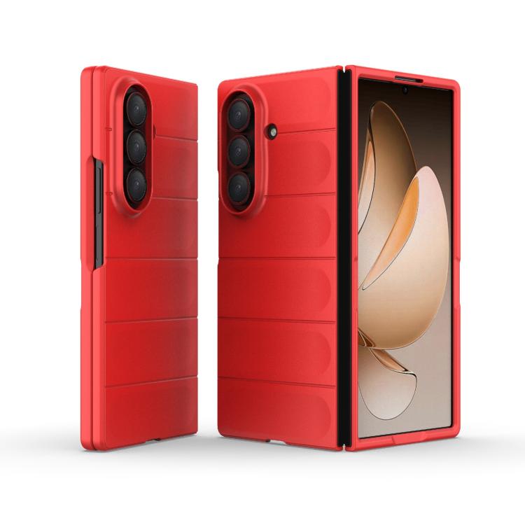 Funda plegable de PC a prueba de golpes para Samsung Galaxy Z Fold7 5G Magic Shield (roja)