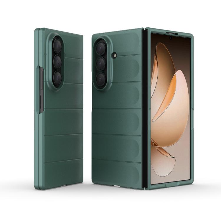 Funda plegable de PC a prueba de golpes para Samsung Galaxy Z Fold7 5G Magic Shield (verde oscuro)