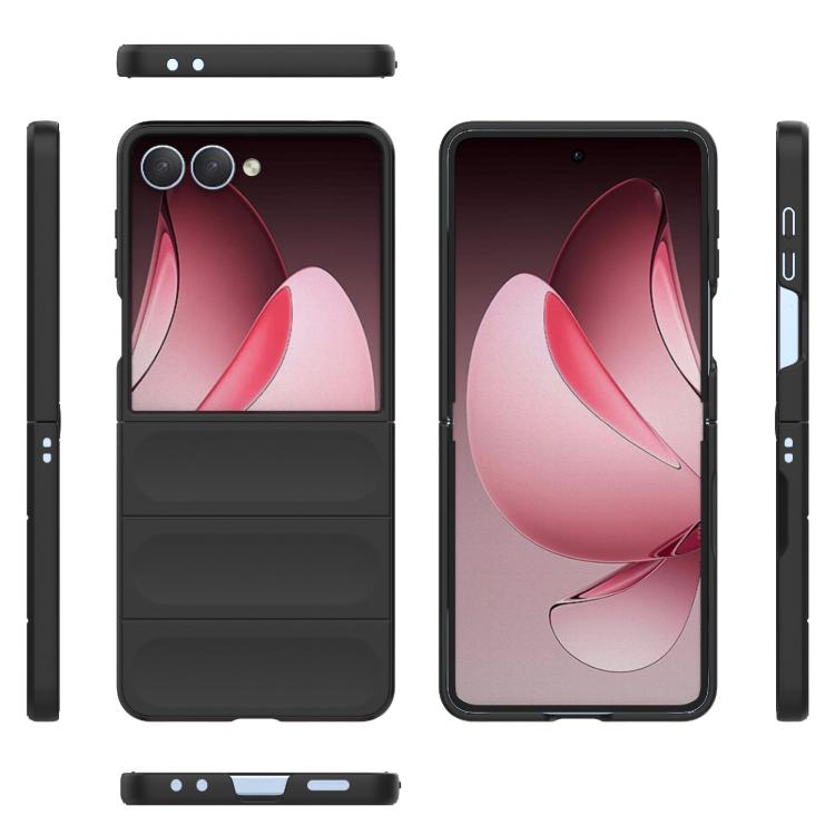 Funda plegable de PC a prueba de golpes con protección mágica para Samsung Galaxy Z Flip7 5G (negro)