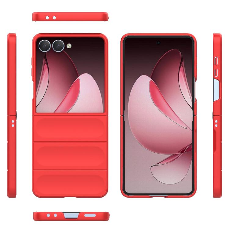Funda plegable de PC a prueba de golpes con protección mágica para Samsung Galaxy Z Flip7 5G (roja)