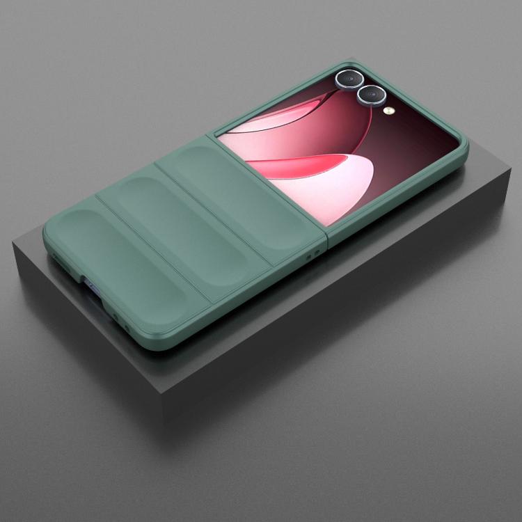 Funda plegable de PC a prueba de golpes con protección mágica para Samsung Galaxy Z Flip7 5G (verde oscuro)