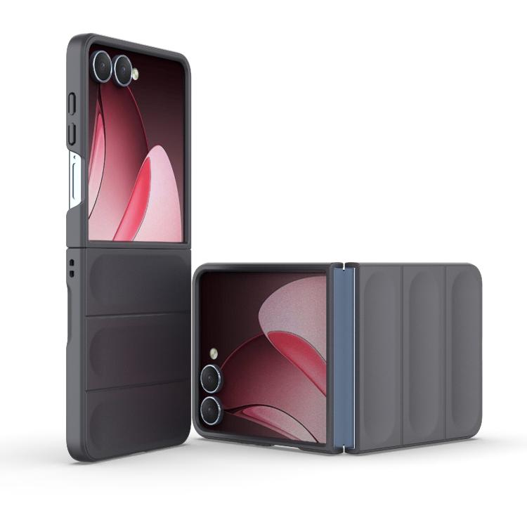 Funda plegable de PC a prueba de golpes con protección mágica para Samsung Galaxy Z Flip7 5G (gris oscuro)