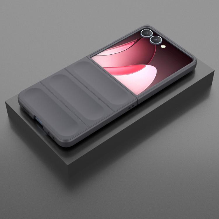 Funda plegable de PC a prueba de golpes con protección mágica para Samsung Galaxy Z Flip7 5G (gris oscuro)
