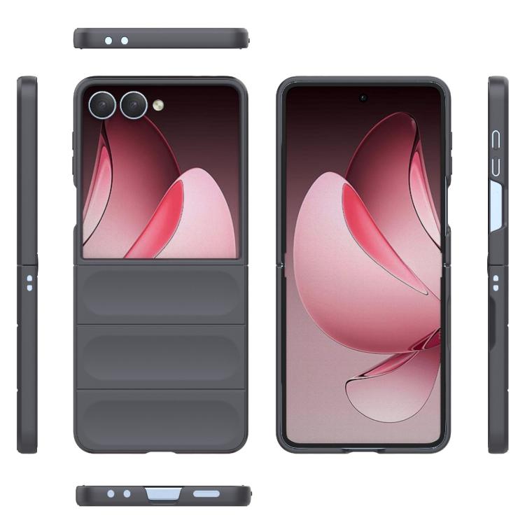 Funda plegable de PC a prueba de golpes con protección mágica para Samsung Galaxy Z Flip7 5G (gris oscuro)