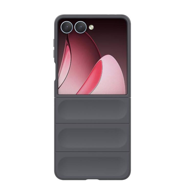 Funda plegable de PC a prueba de golpes con protección mágica para Samsung Galaxy Z Flip7 5G (gris oscuro)
