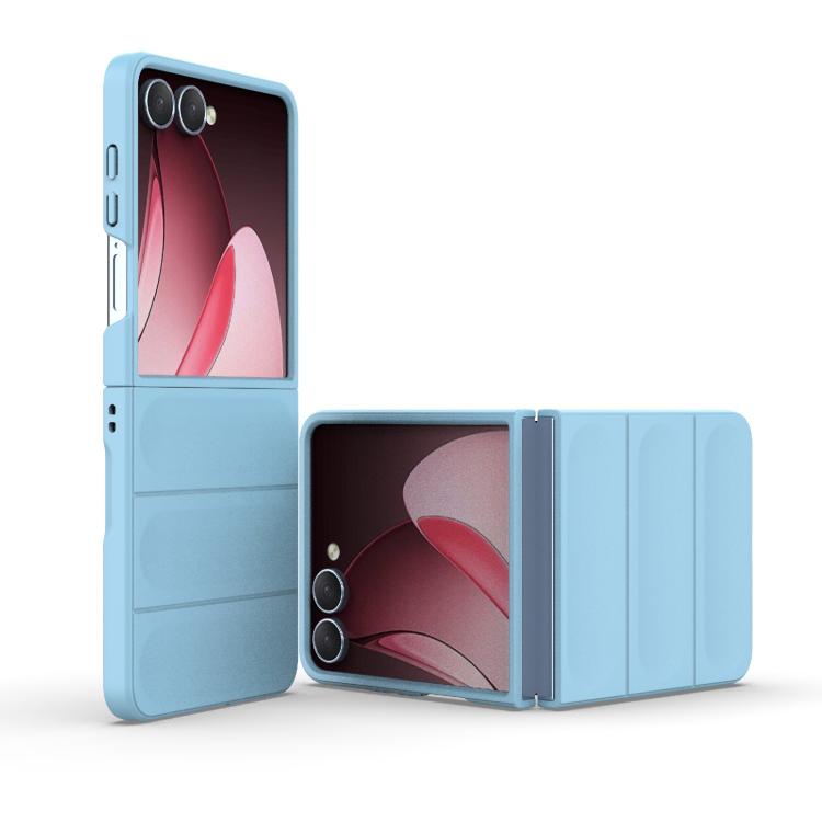 Funda plegable de PC a prueba de golpes con protección mágica para Samsung Galaxy Z Flip7 5G (azul claro)