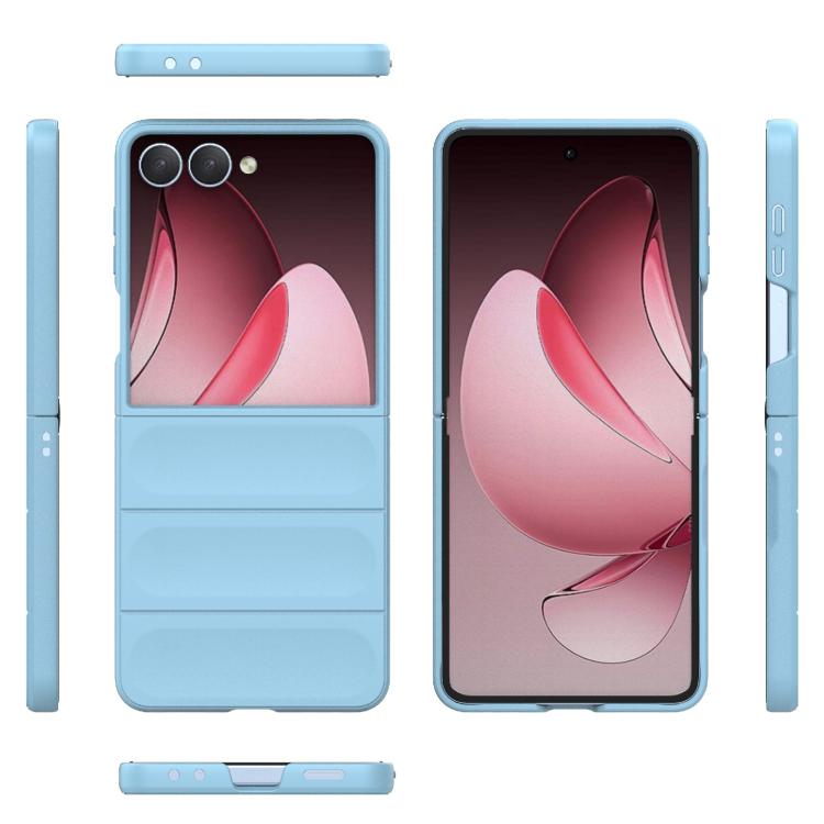 Funda plegable de PC a prueba de golpes con protección mágica para Samsung Galaxy Z Flip7 5G (azul claro)