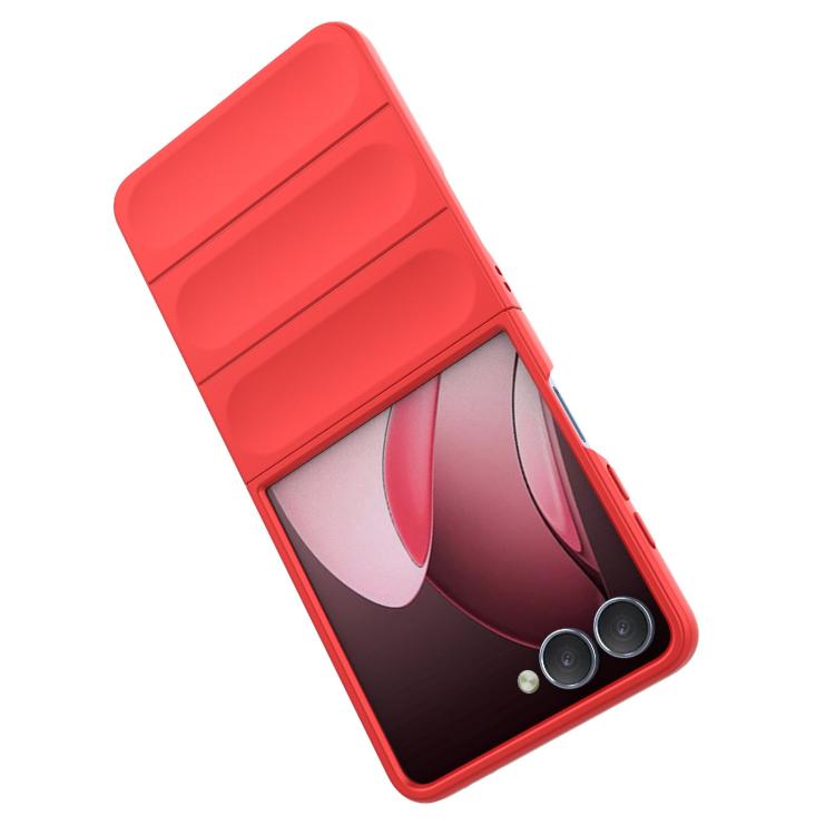Funda plegable de PC a prueba de golpes con protección mágica para Samsung Galaxy Z Flip7 5G (rojo vino)