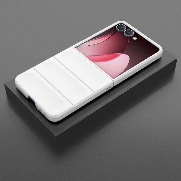 Funda plegable de PC a prueba de golpes con protección mágica para Samsung Galaxy Z Flip7 5G (blanca)