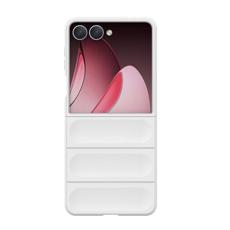 Funda plegable de PC a prueba de golpes con protección mágica para Samsung Galaxy Z Flip7 5G (blanca)