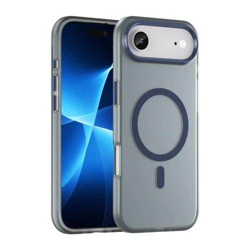Funda MagSafe translúcida de TPU + PC con cobertura total para iPhone 17 Air (azul oscuro)