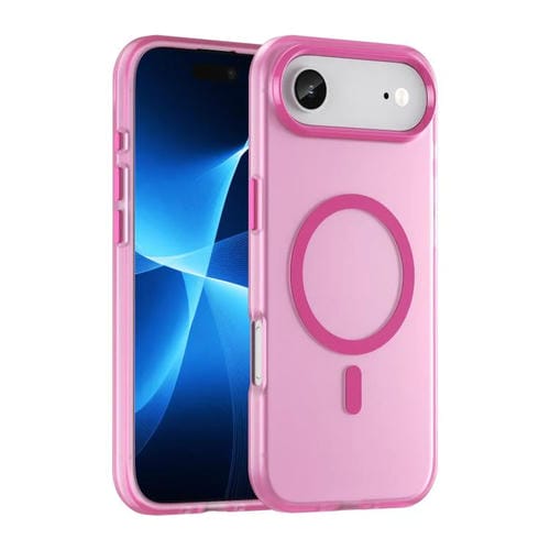 Funda MagSafe translúcida de TPU + PC con cobertura total para iPhone 17 Air (rosa)