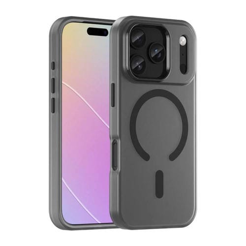 Funda MagSafe translúcida de TPU + PC con cobertura total para iPhone 17 Pro (negra)