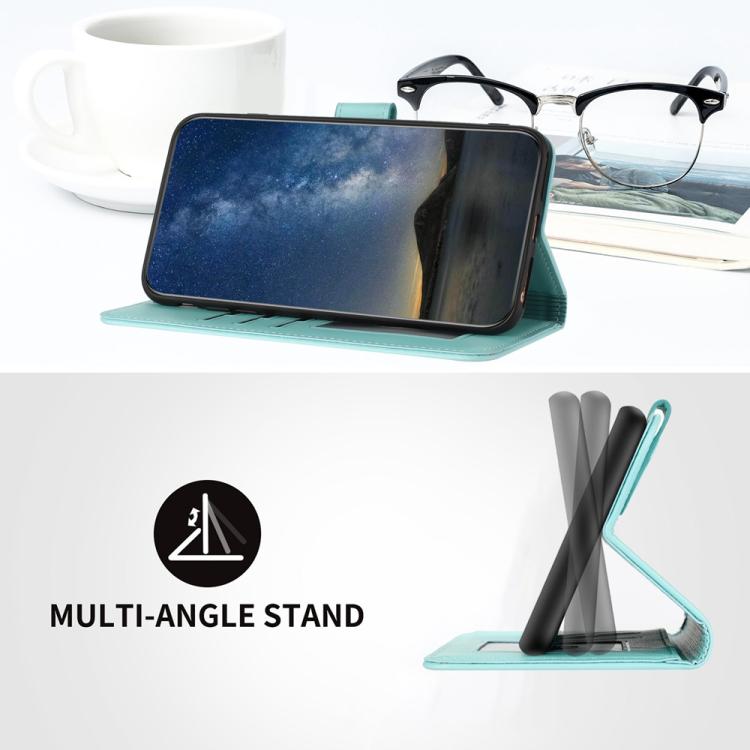 Funda de Cuero con Tapa con Relieve Flor de Datura para Huawei Enjoy 20 Se 4G (Azul Claro)