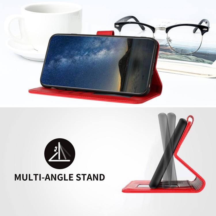 Funda de Cuero con Tapa y Relieve Flor de Datura para Huawei Enjoy 50/Nova Y70 (Roja)