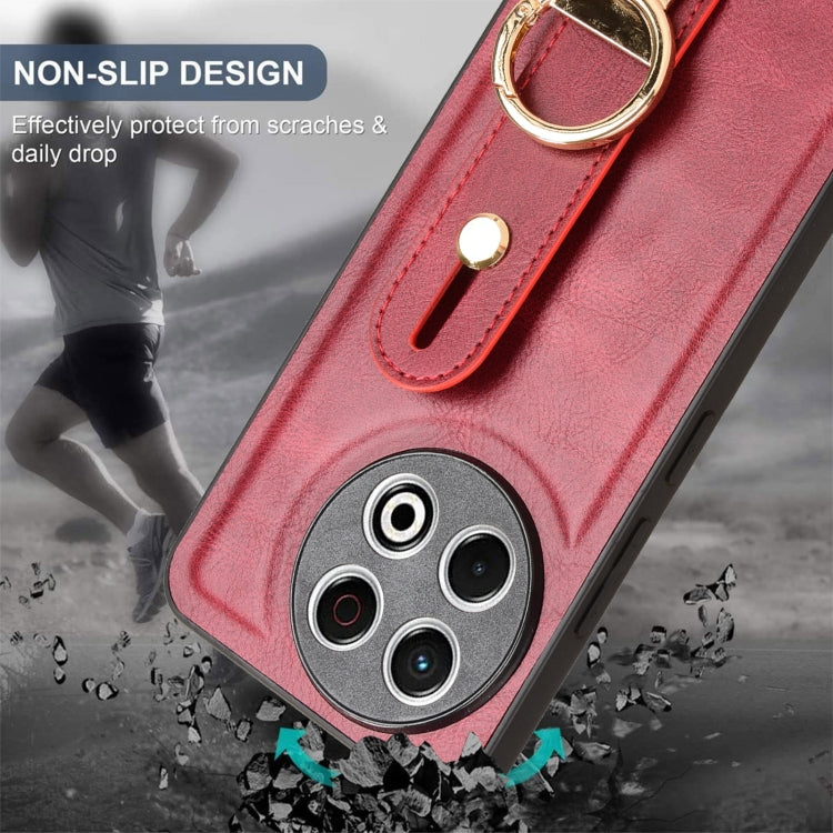 Funda de Cuero con Correa para El Cuello para Tecno Spark 30 Pro 4G (Rojo)