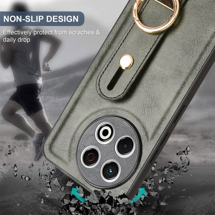 Funda de Cuero con Correa para El Cuello para Tecno Spark 30 Pro 4G (Verde)