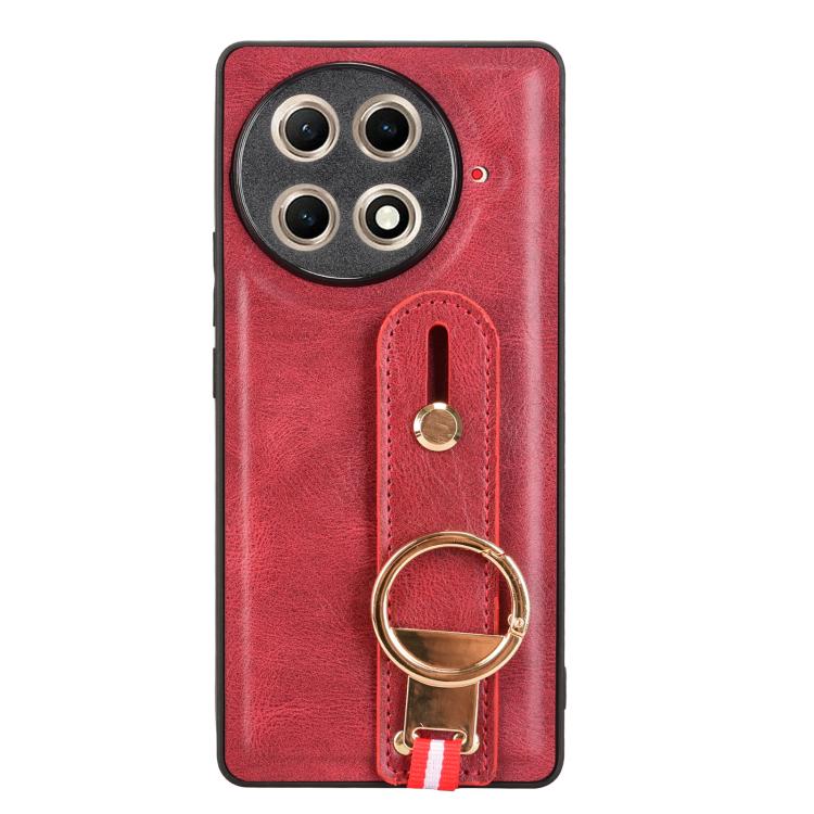Funda de Cuero con Correa para la Muñeca Tecno Camon 30S/30S Pro (Rojo)