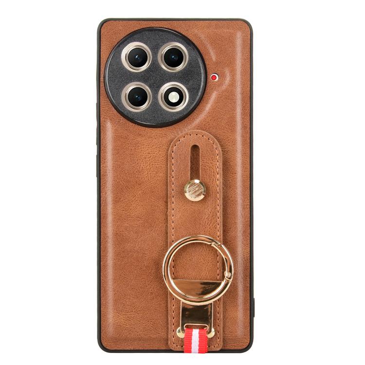 Funda de Cuero con Correa para Muñeca Tecno Camon 30S/30S Pro (Marrón)